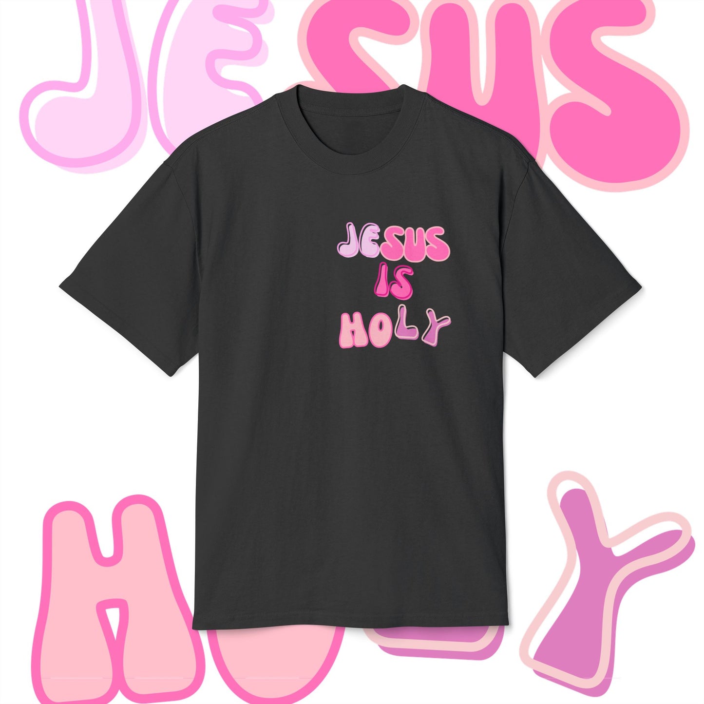 Heavy Faded Graphic Tee - JESUS IS HOLY