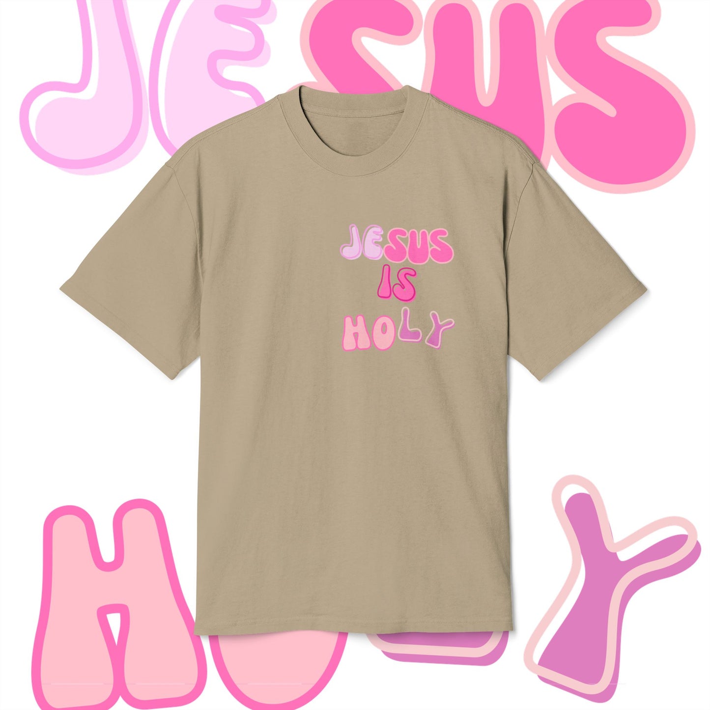 Heavy Faded Graphic Tee - JESUS IS HOLY