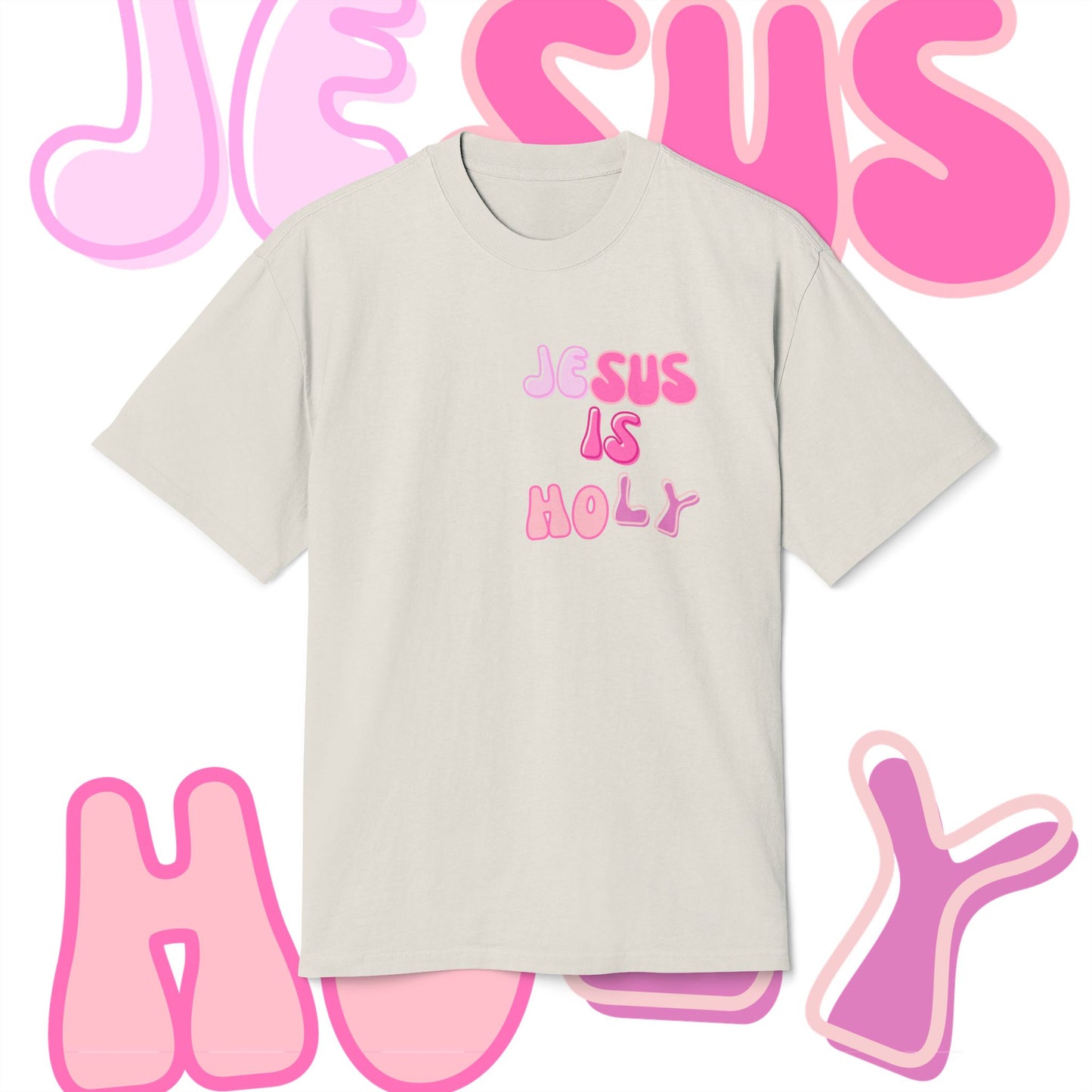Heavy Faded Graphic Tee - JESUS IS HOLY