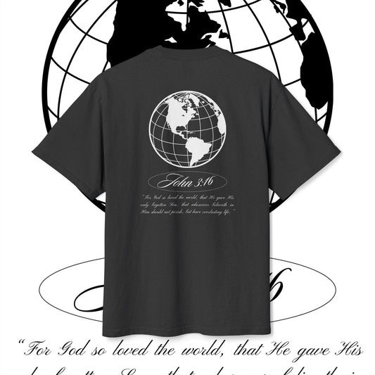 Heavy Faded Graphic Tee - JOHN 3:16