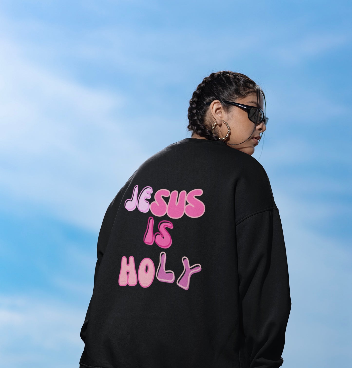 JESUS IS HOLY - Christian Lightweight Crewneck Sweatshirt/Sweater 🩷