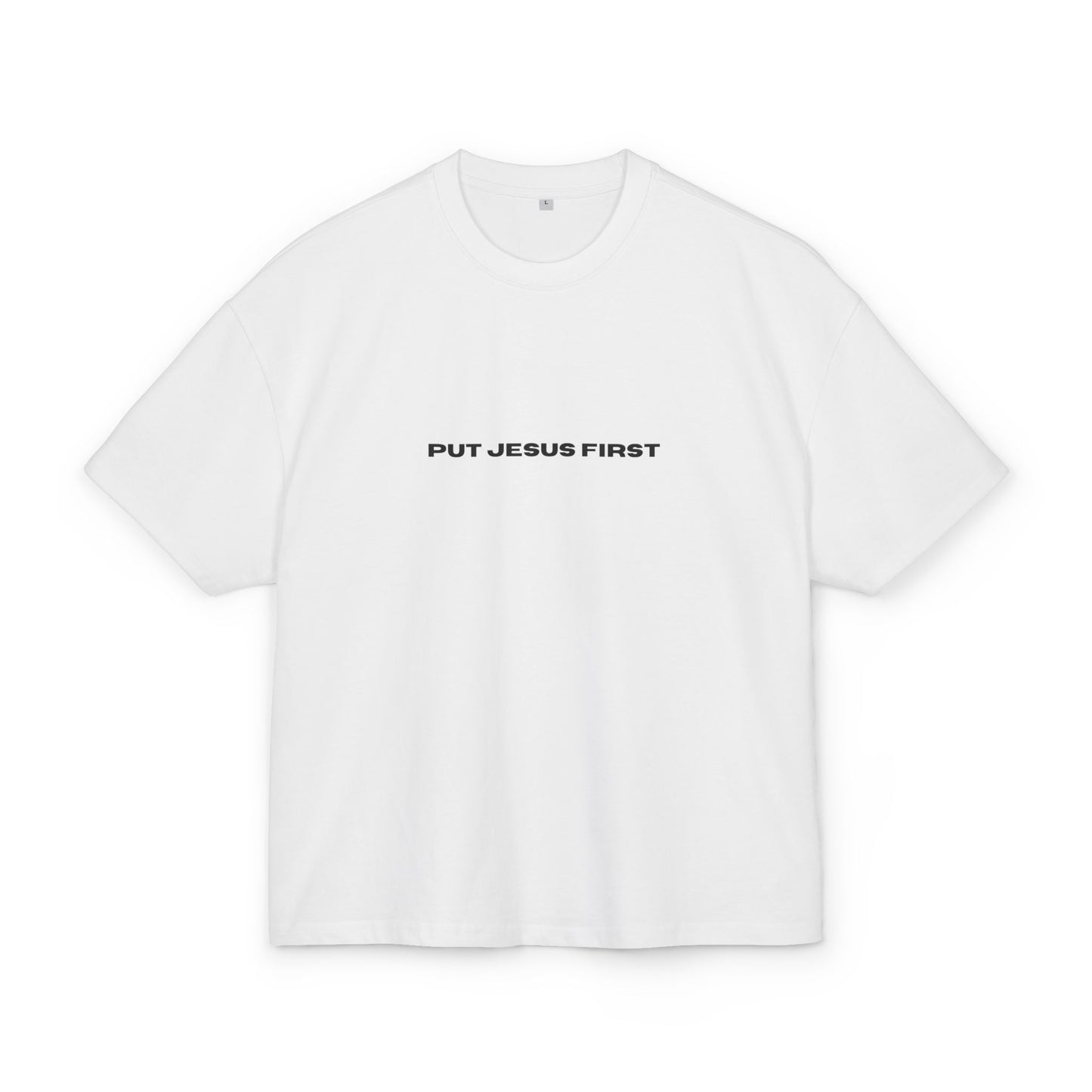 Unisex Cotton Box Tee - "Put Jesus First" & "Yeshuah 01"