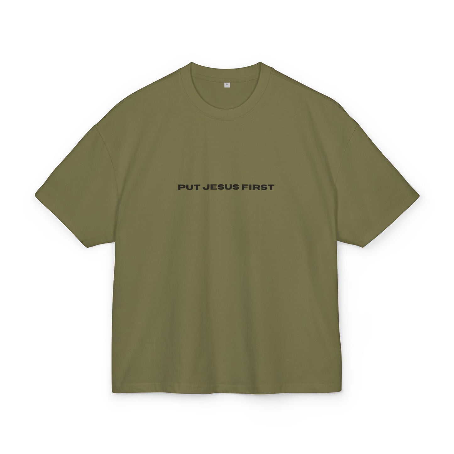 Unisex Cotton Box Tee - "Put Jesus First" & "Yeshuah 01"