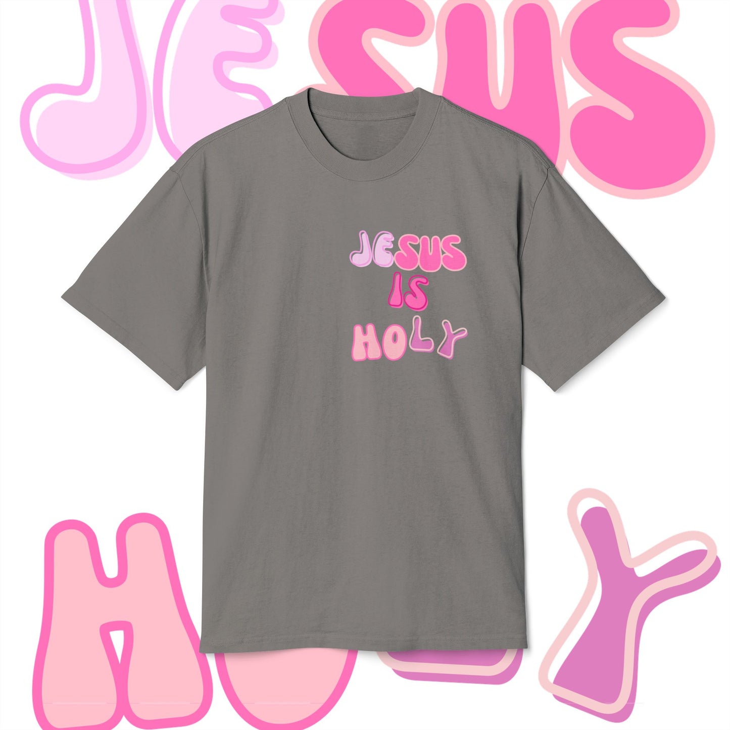 Heavy Faded Graphic Tee - JESUS IS HOLY