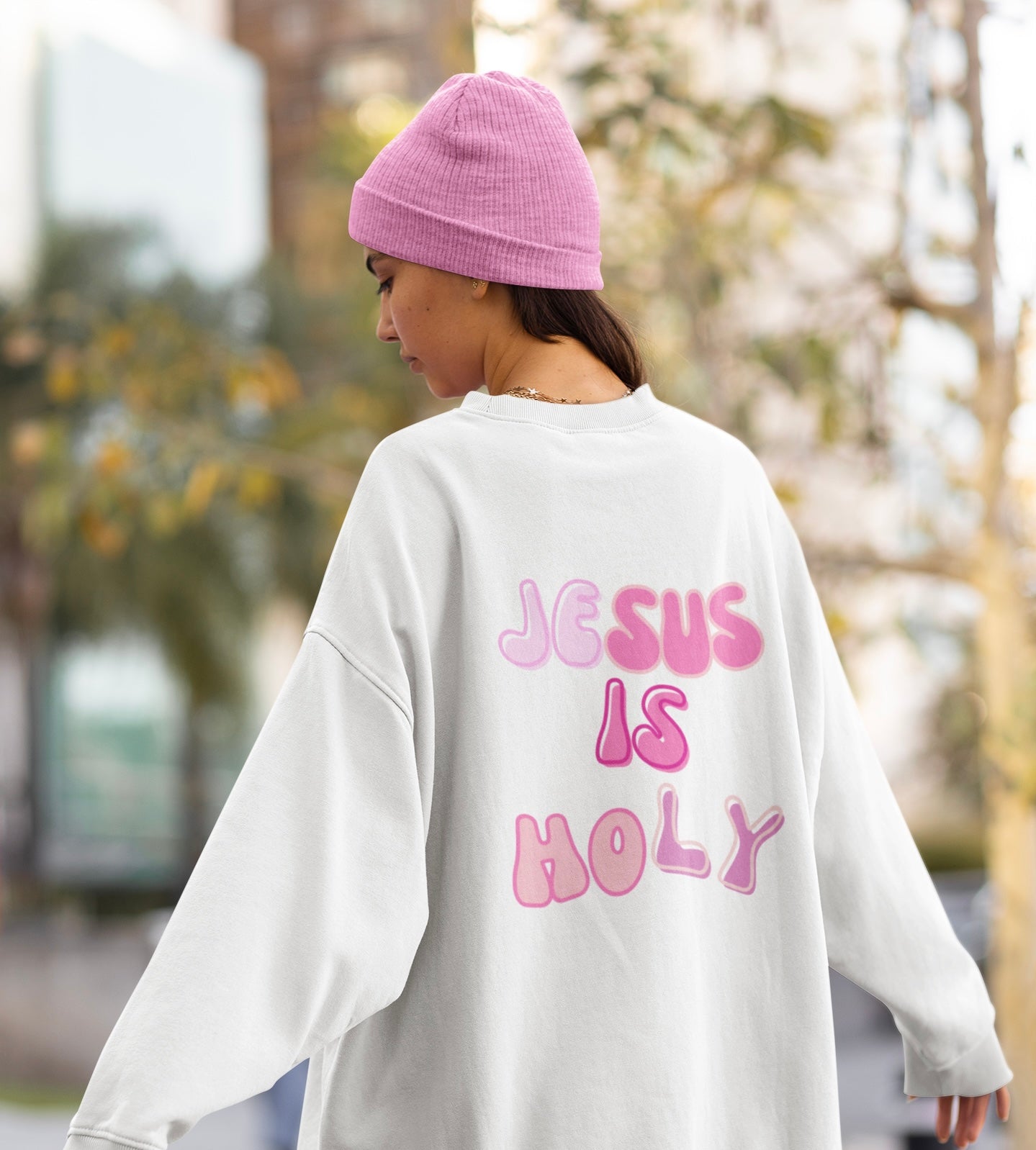 JESUS IS HOLY - Christian Lightweight Crewneck Sweatshirt/Sweater 🩷