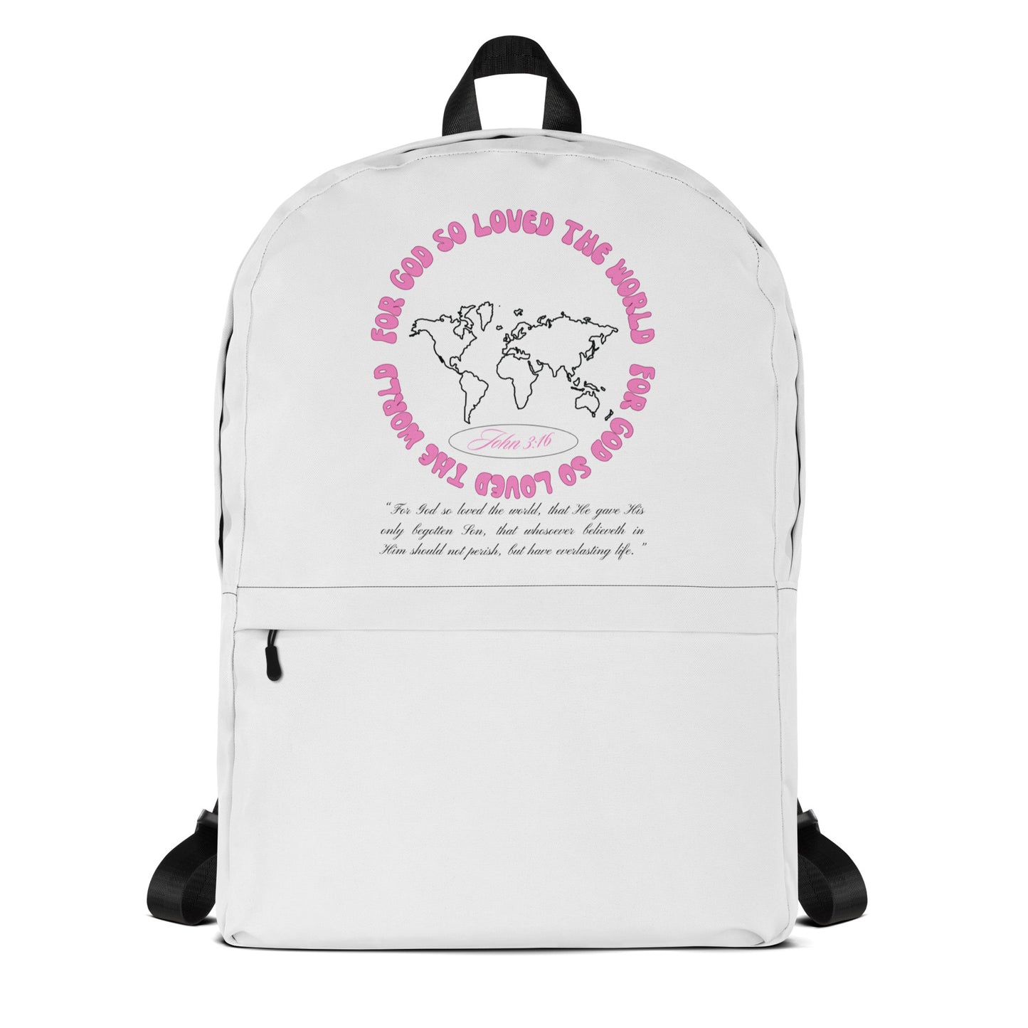 JOHN 3:16 (Pink + Black) Backpack
