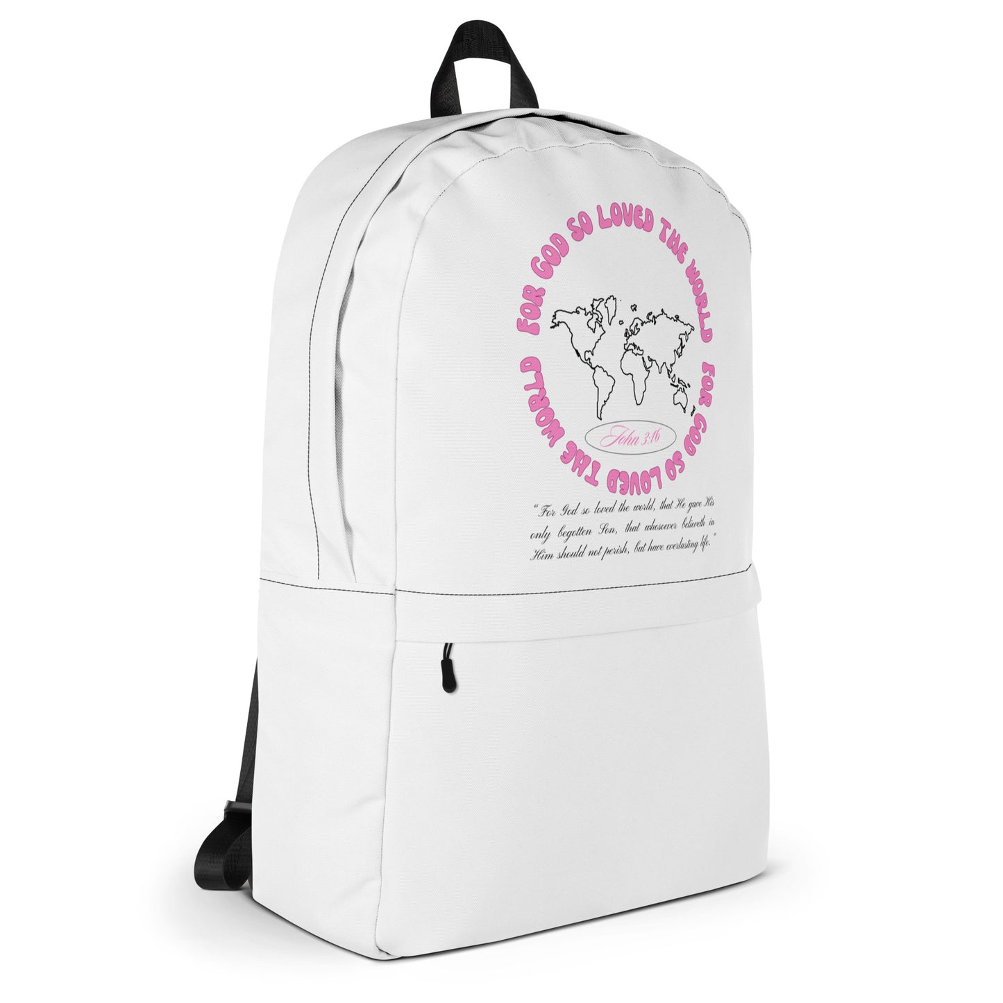 JOHN 3:16 (Pink + Black) Backpack