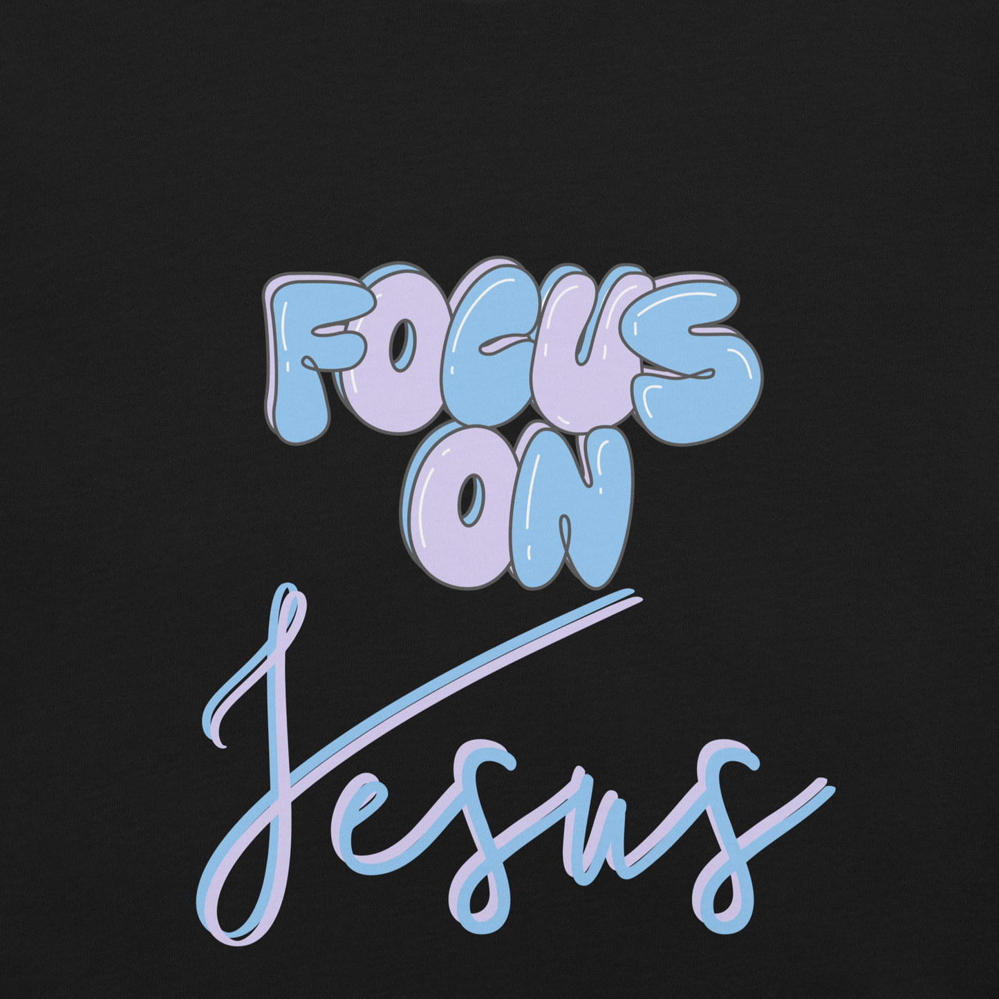 FOCUS ON JESUS| T-Shirt (blue + purple)