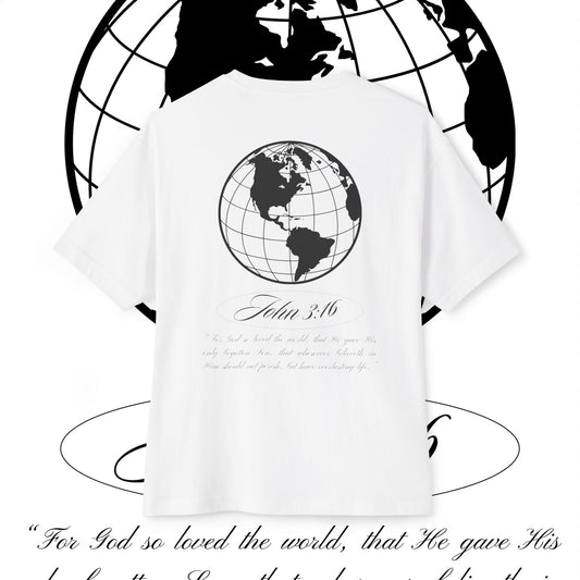 Oversized Boxy Tee - JOHN 3:16 T- Shirt