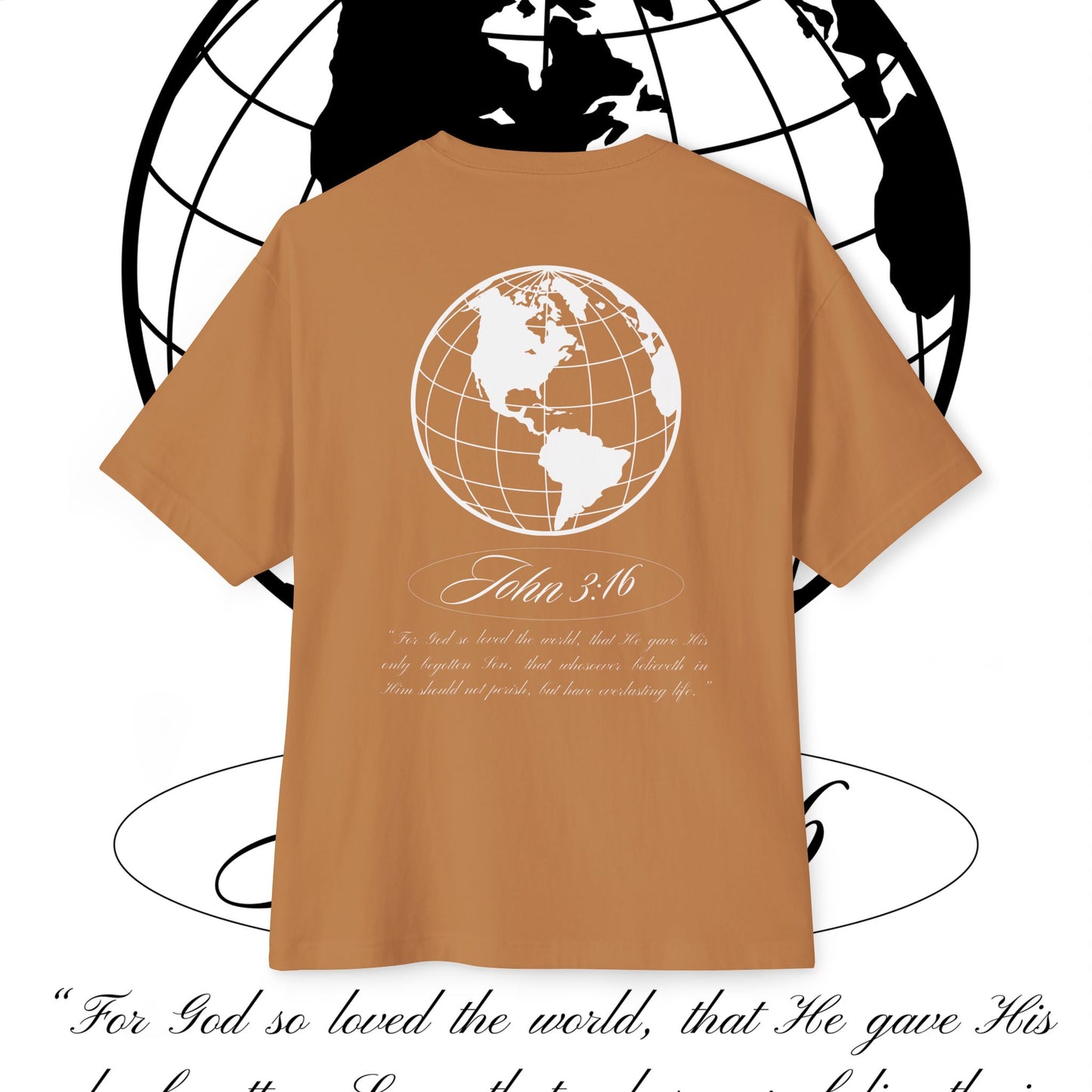 Oversized Boxy Tee - JOHN 3:16 T- Shirt
