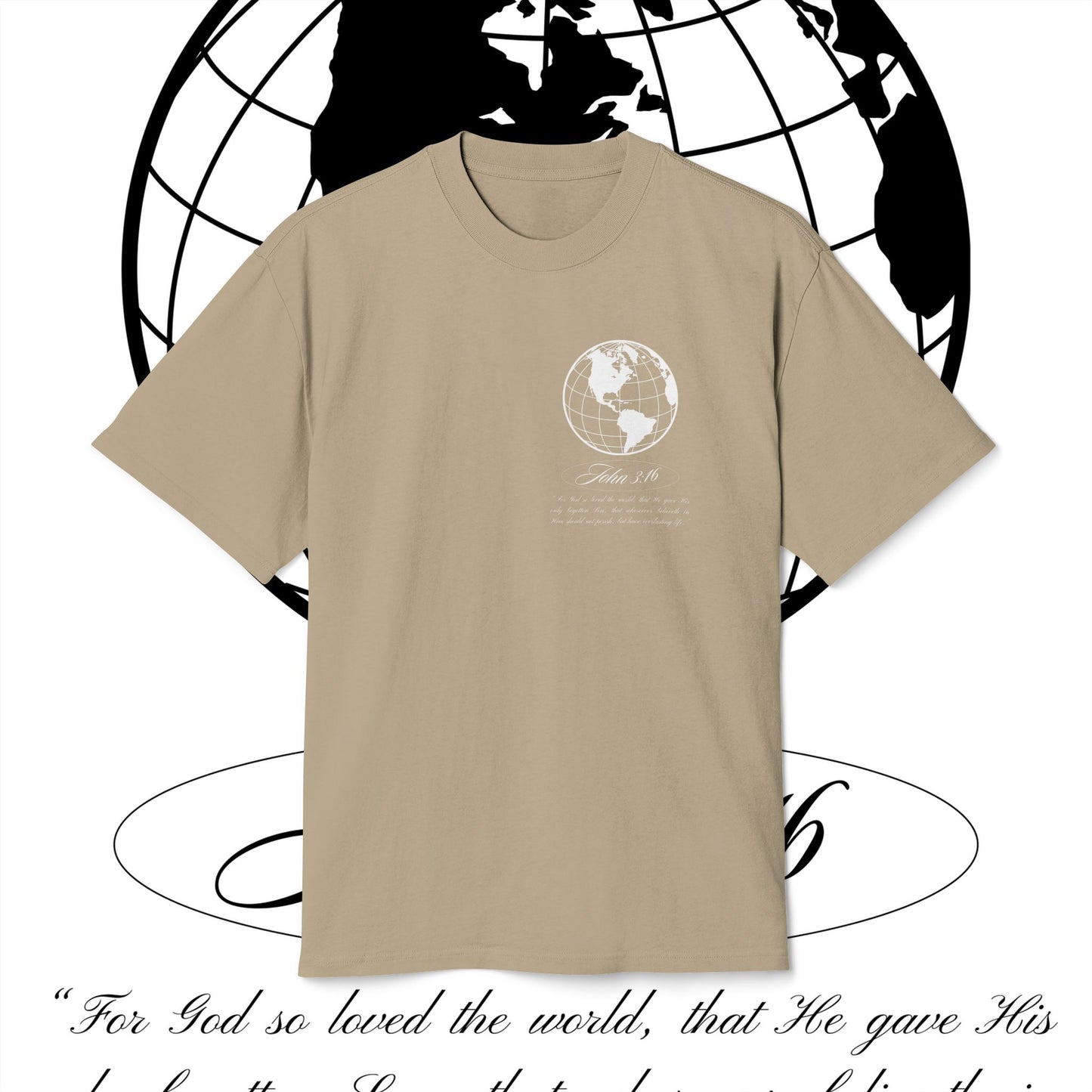 Heavy Faded Graphic Tee - JOHN 3:16