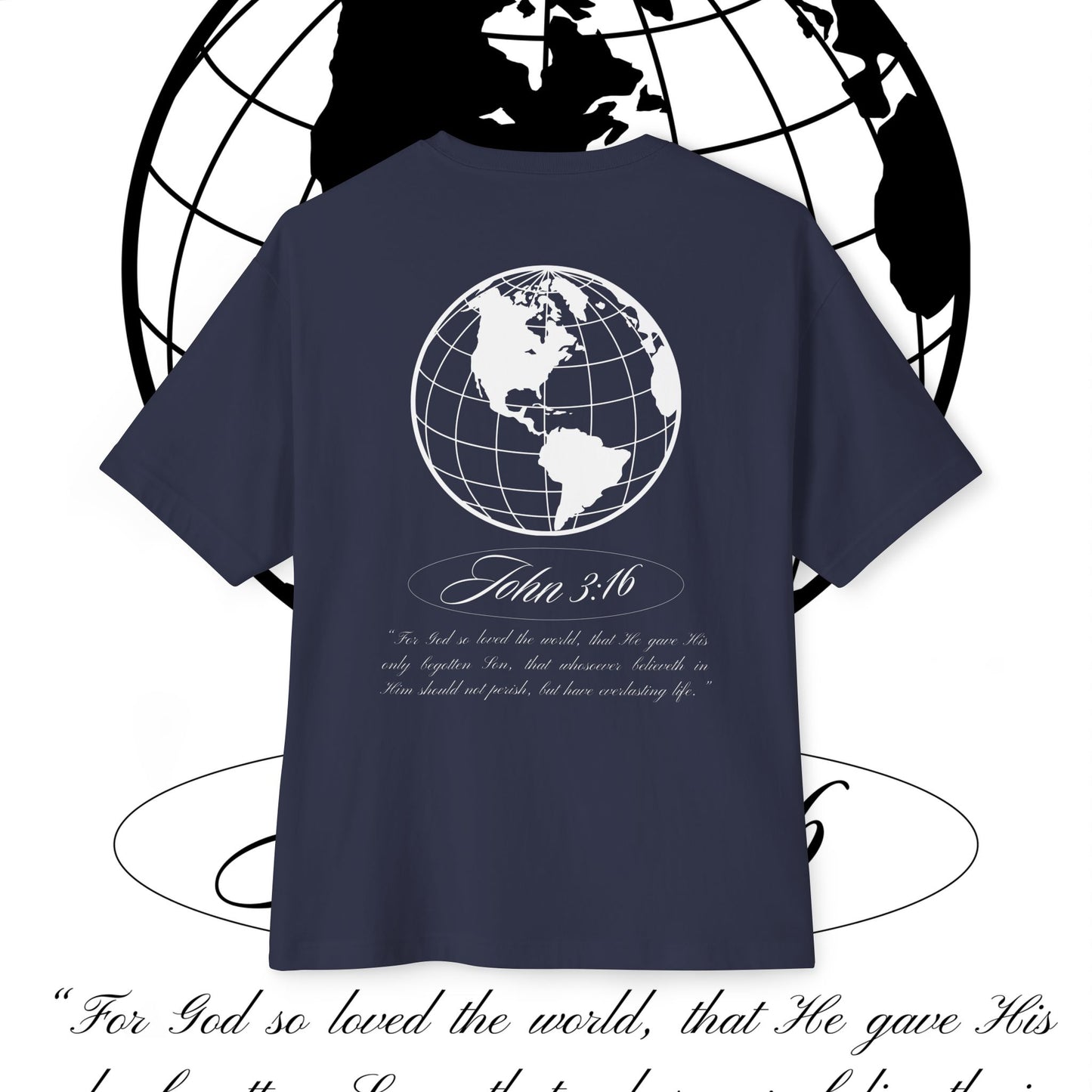 Oversized Boxy Tee - JOHN 3:16 T- Shirt
