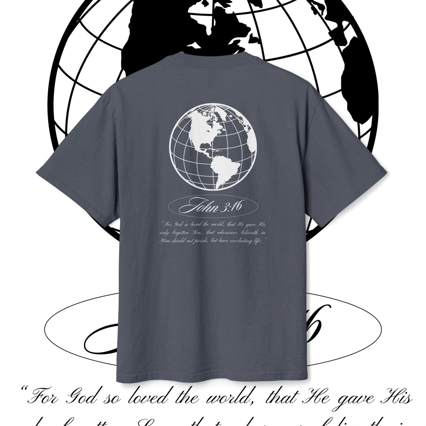 Heavy Faded Graphic Tee - JOHN 3:16