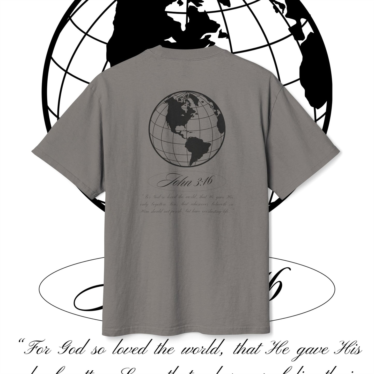 Heavy Faded Graphic Tee - JOHN 3:16