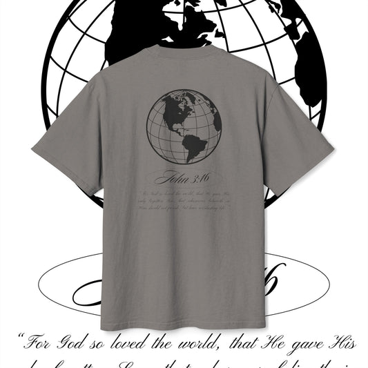 Heavy Faded Graphic Tee - JOHN 3:16