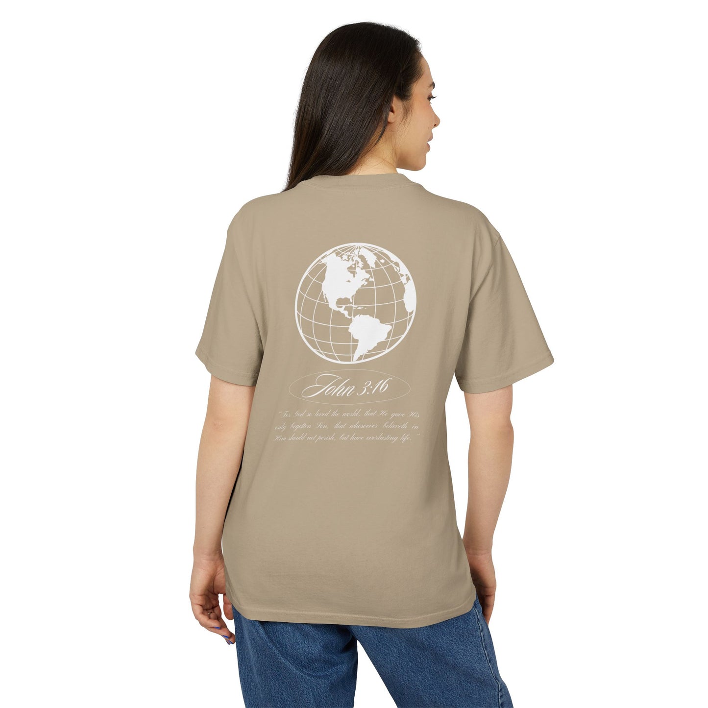 Heavy Faded Graphic Tee - JOHN 3:16