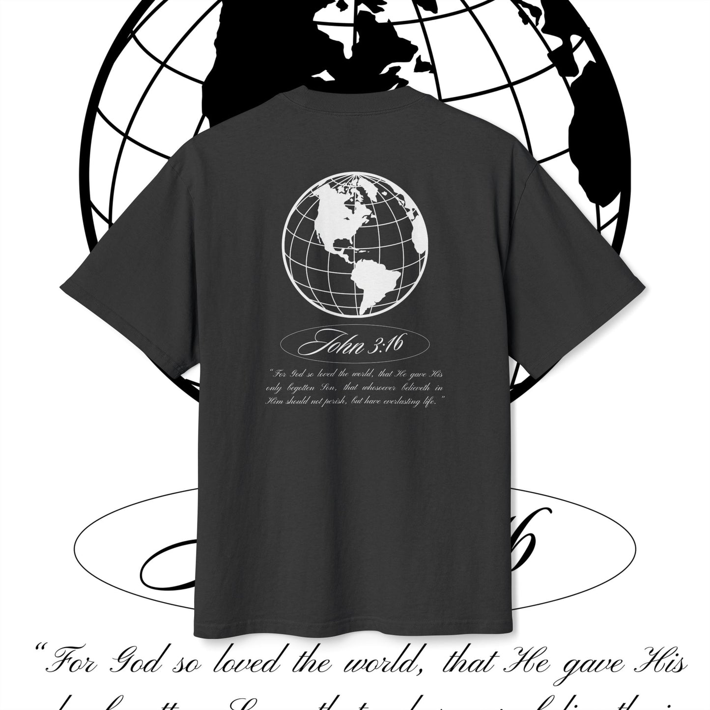 Heavy Faded Graphic Tee - JOHN 3:16