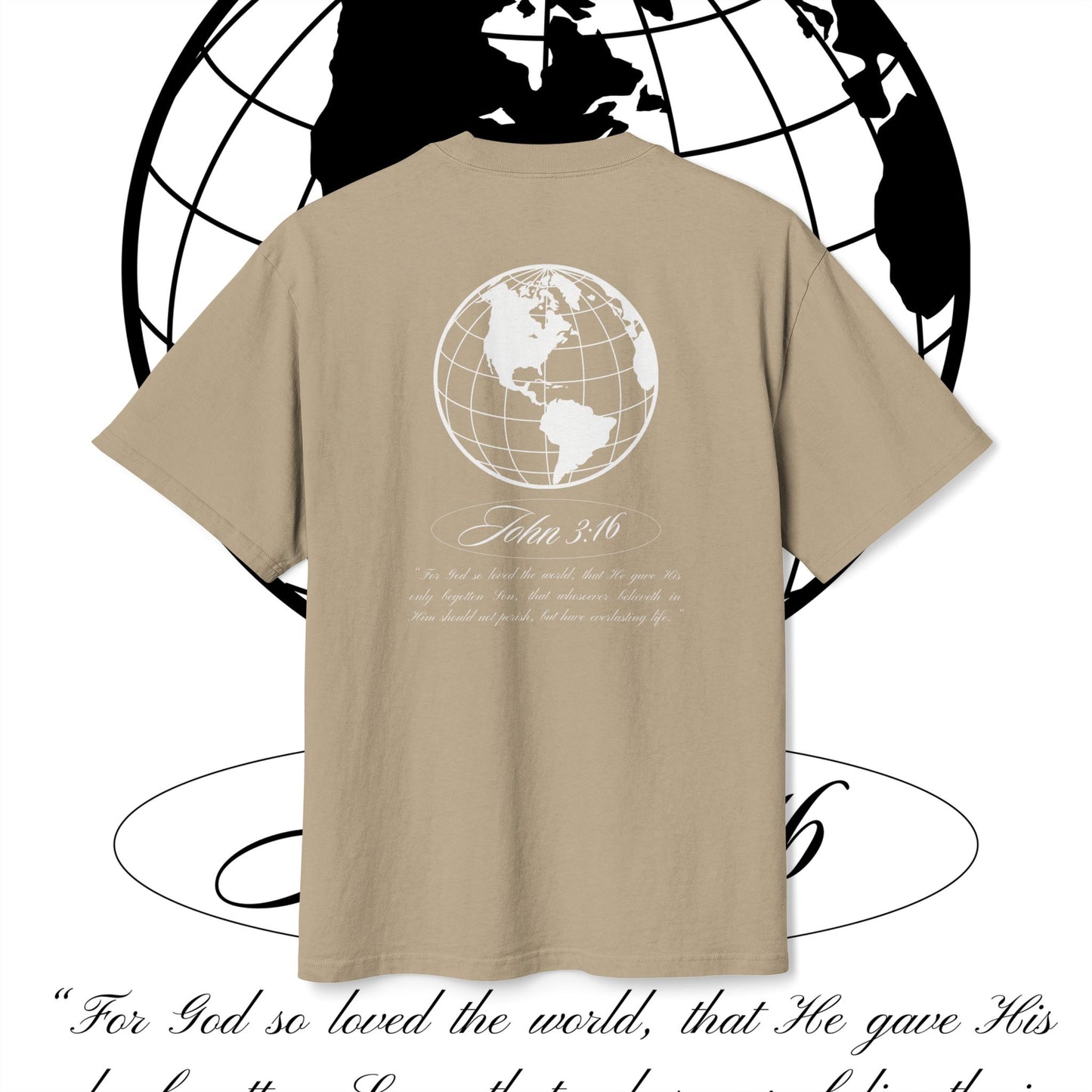 Heavy Faded Graphic Tee - JOHN 3:16