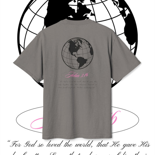 Heavy Faded Graphic Tee - JOHN 3:16 🩷