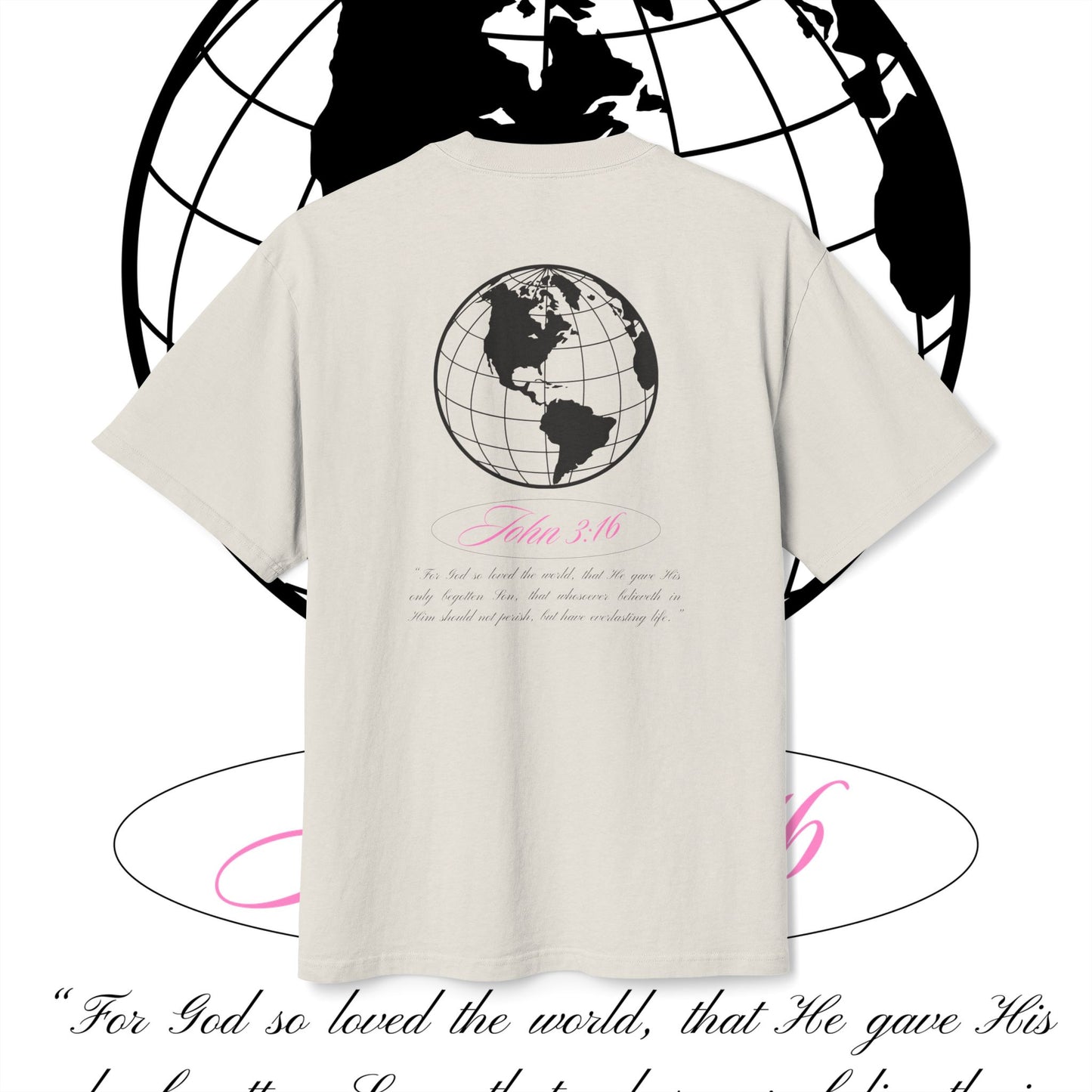 Heavy Faded Graphic Tee - JOHN 3:16 🩷