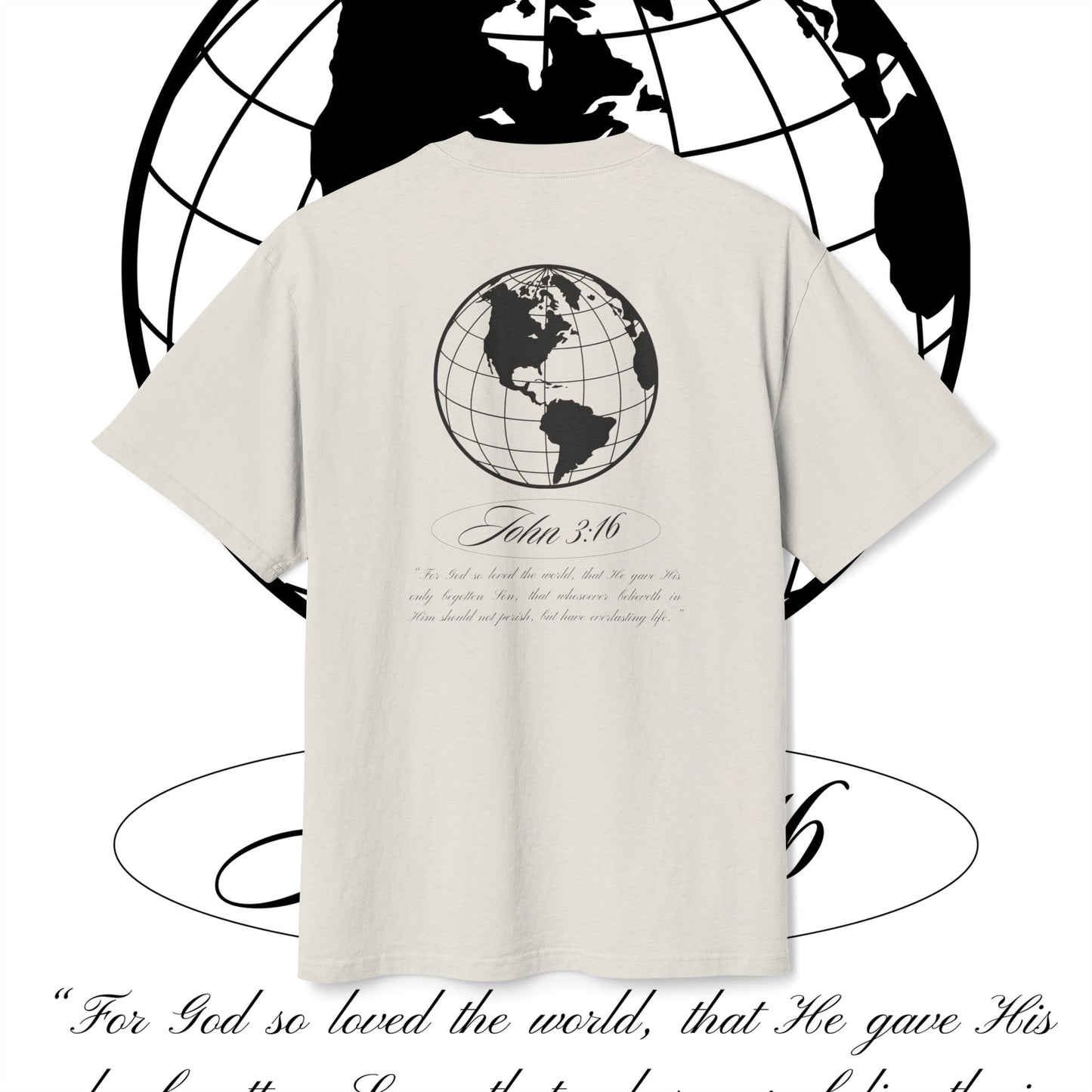 Heavy Faded Graphic Tee - JOHN 3:16