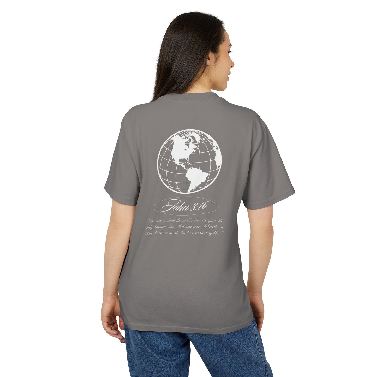 Heavy Faded Graphic Tee - JOHN 3:16