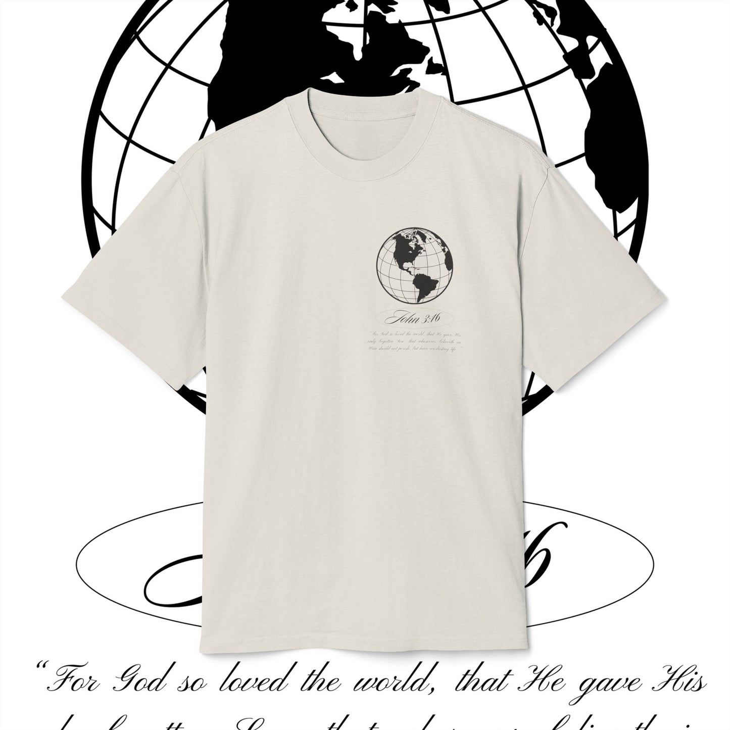 Heavy Faded Graphic Tee - JOHN 3:16