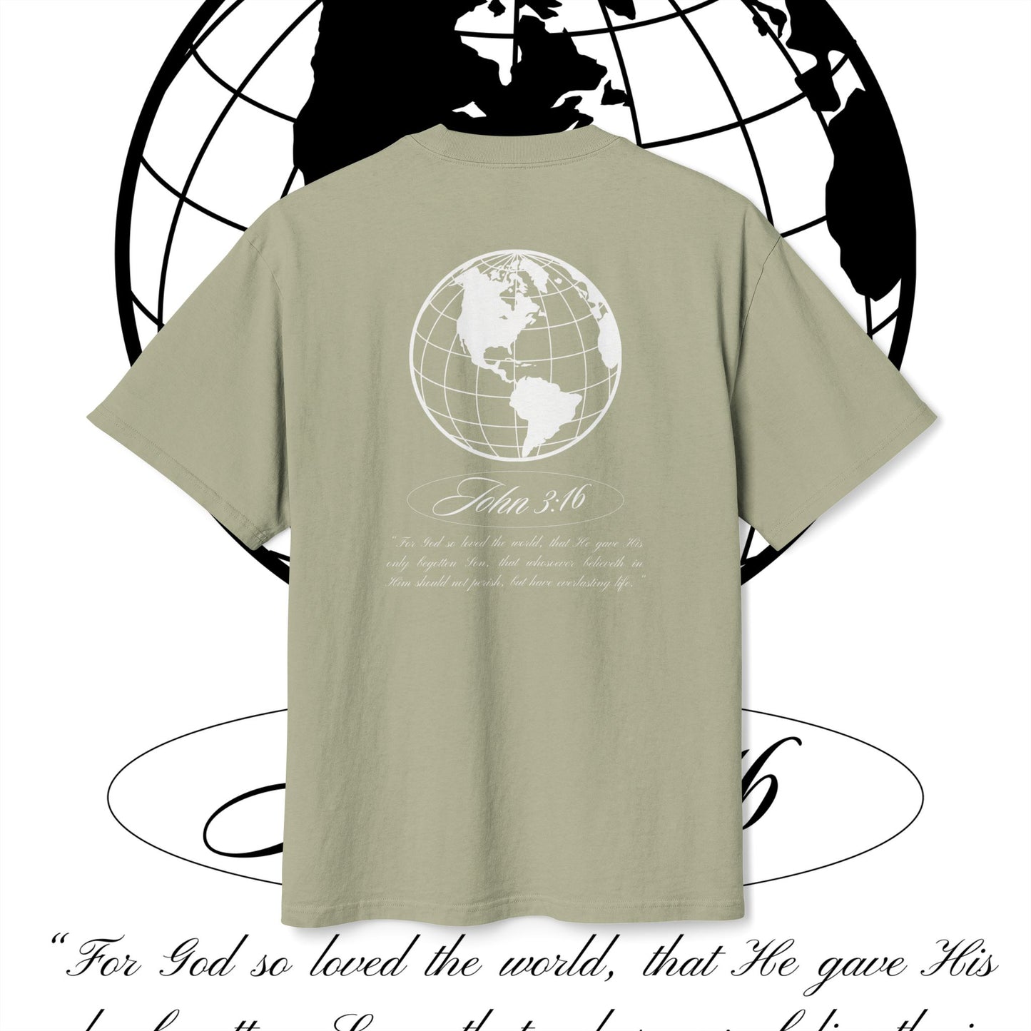 Heavy Faded Graphic Tee - JOHN 3:16