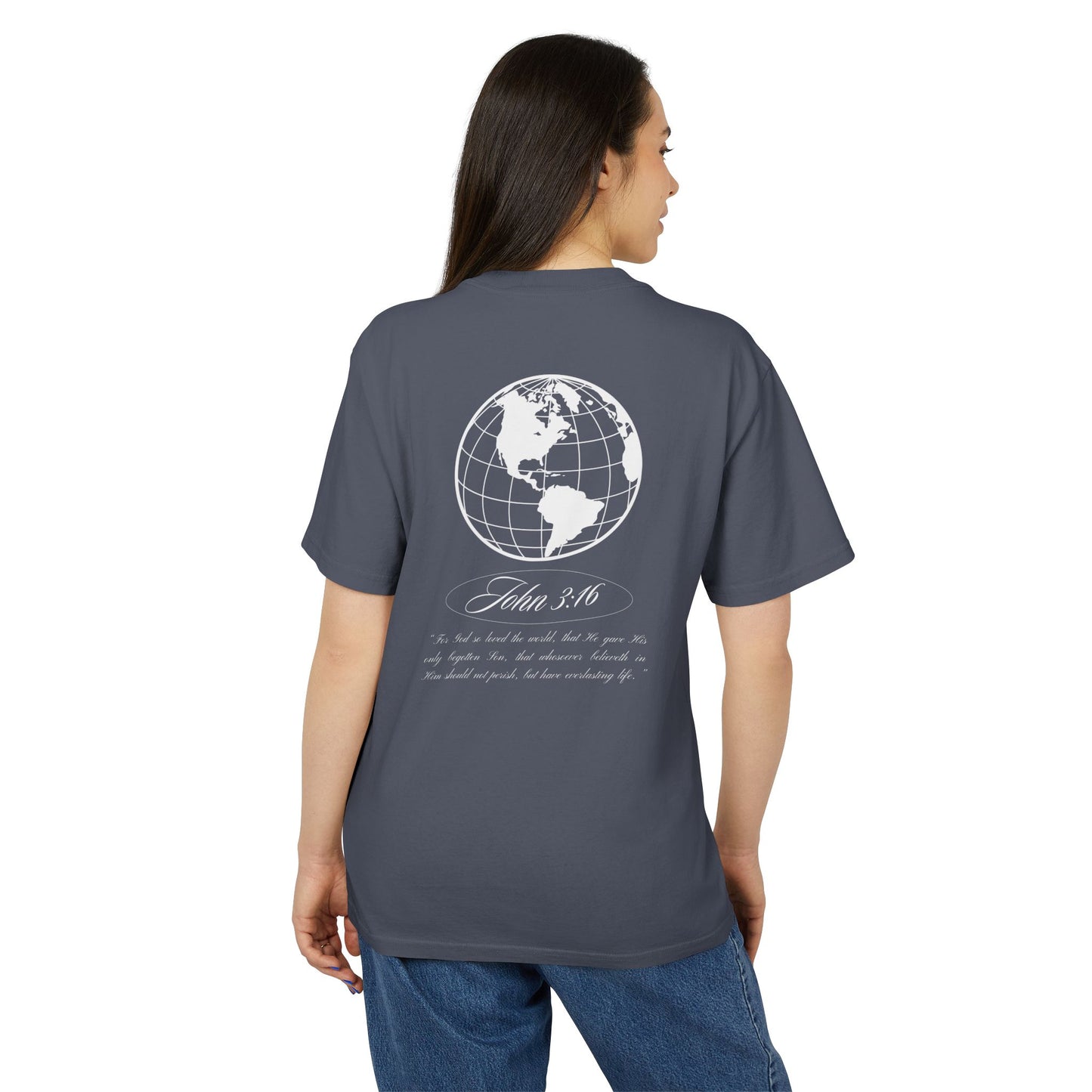 Heavy Faded Graphic Tee - JOHN 3:16