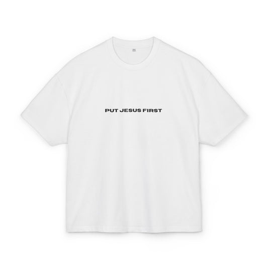 Unisex Cotton Box Tee - "Put Jesus First" & "Yeshuah 01"