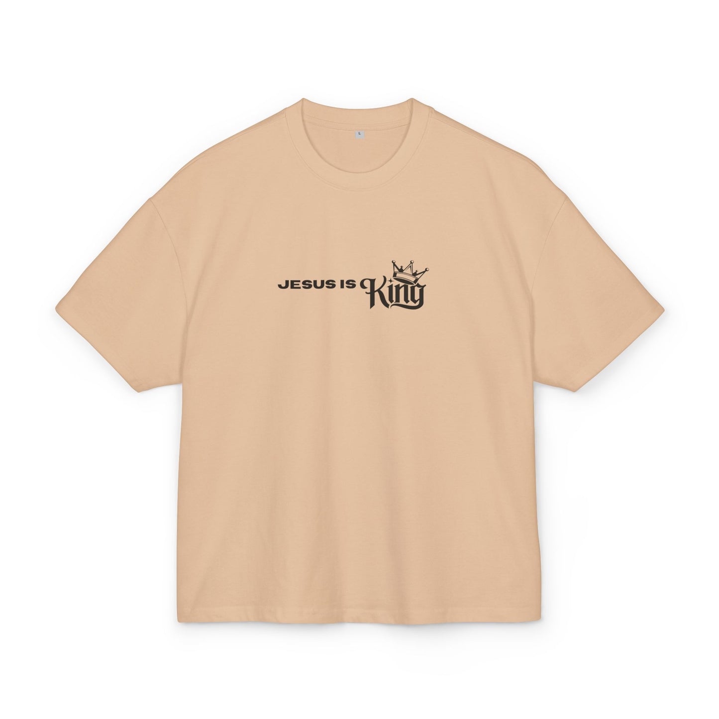 Unisex Cotton Boxy Tee - Jesus is King Design