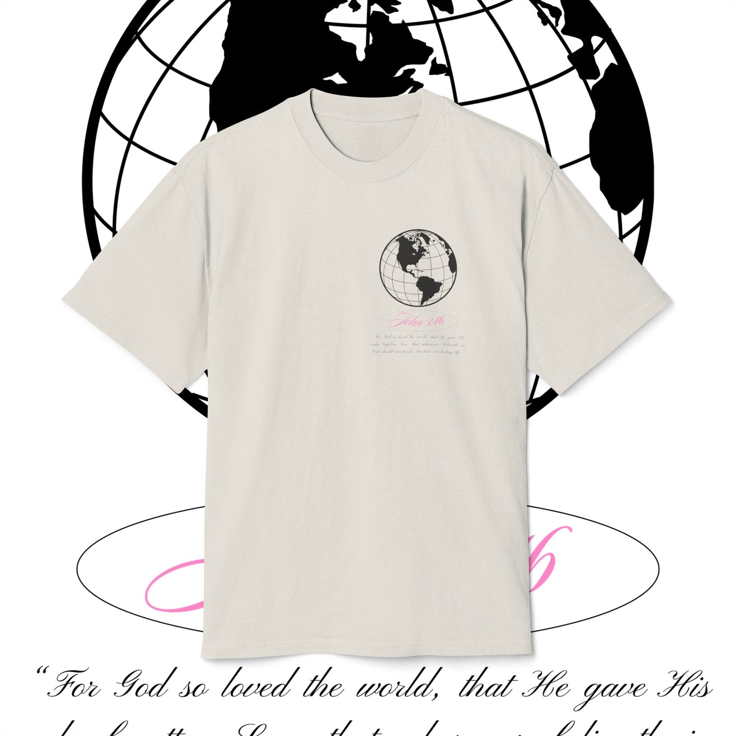 Heavy Faded Graphic Tee - JOHN 3:16 🩷