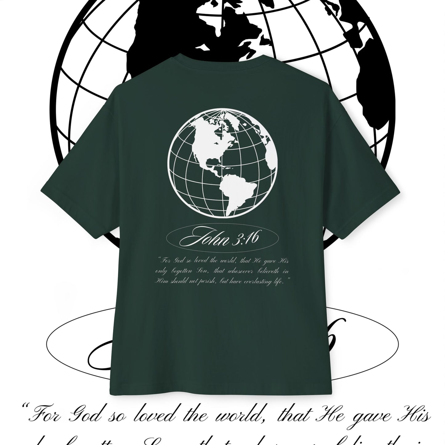 Oversized Boxy Tee - JOHN 3:16 T- Shirt
