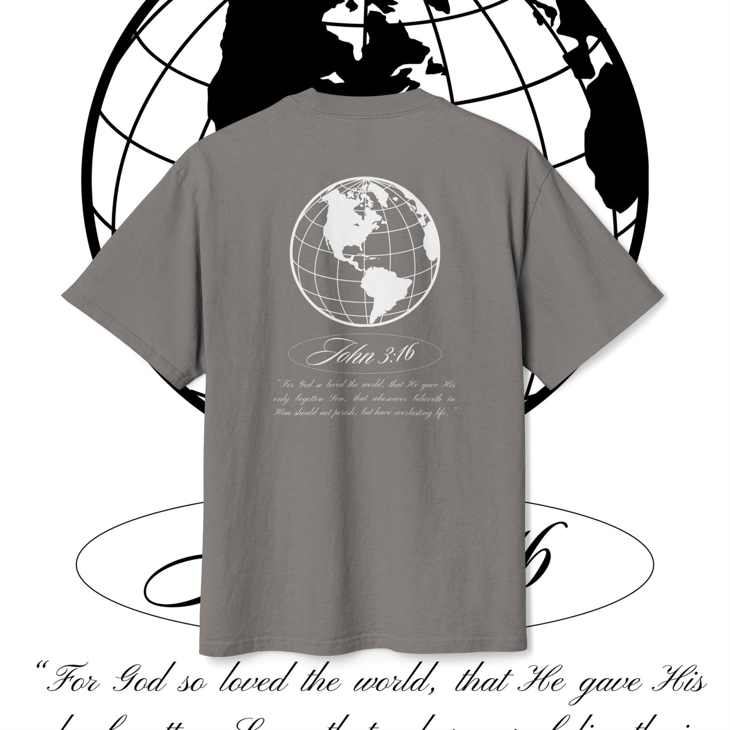Heavy Faded Graphic Tee - JOHN 3:16