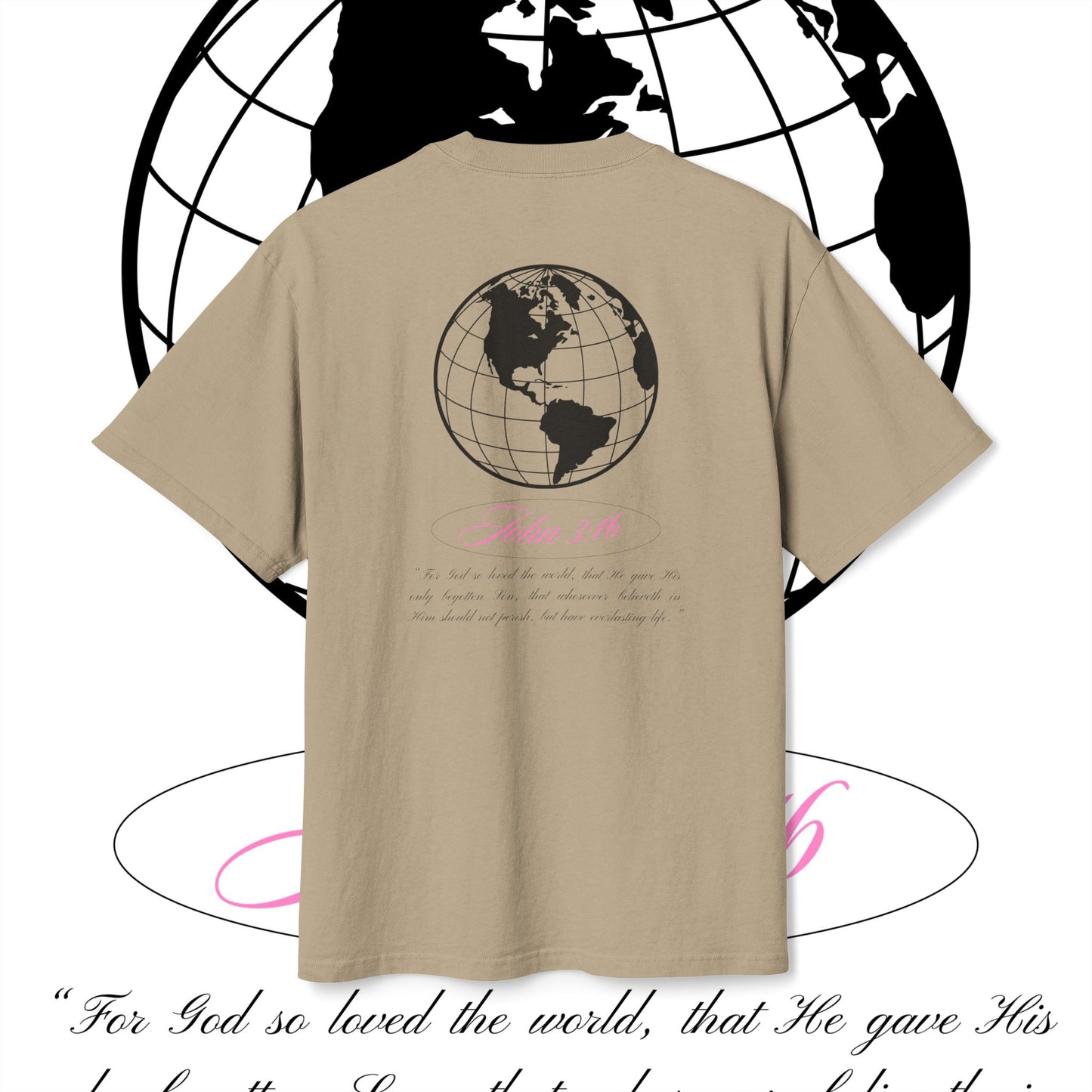 Heavy Faded Graphic Tee - JOHN 3:16 🩷