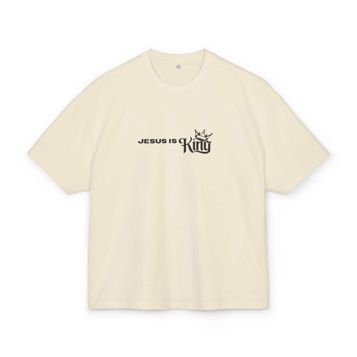Unisex Cotton Boxy Tee - Jesus is King Design