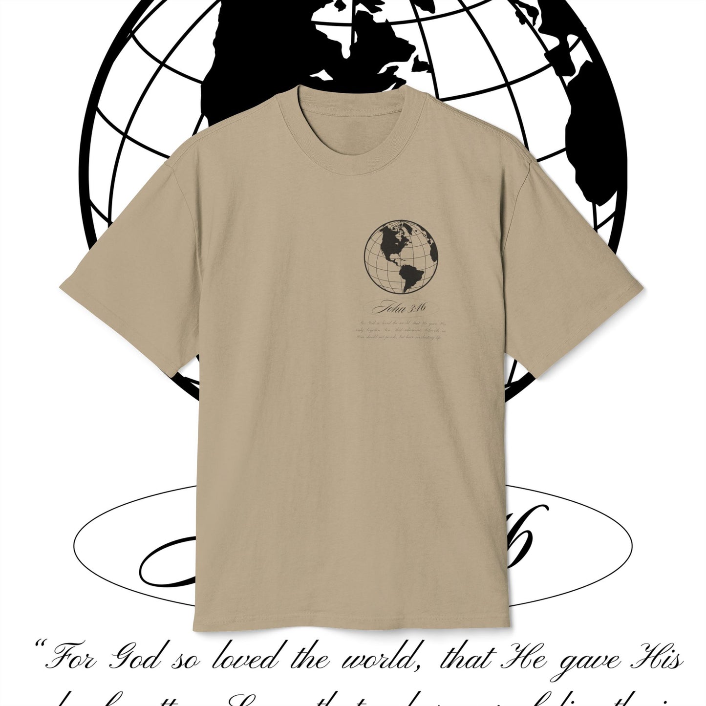 Heavy Faded Graphic Tee - JOHN 3:16