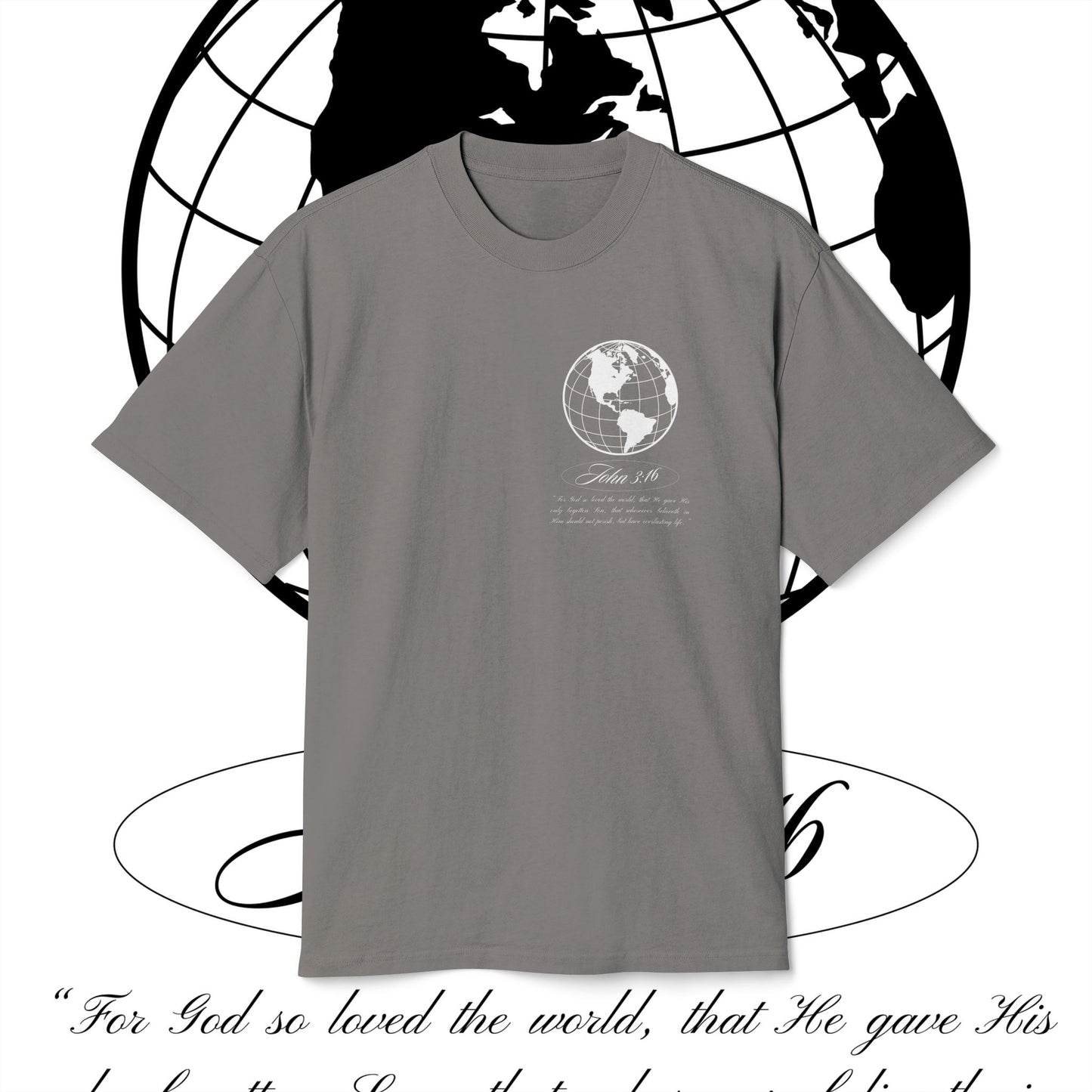 Heavy Faded Graphic Tee - JOHN 3:16