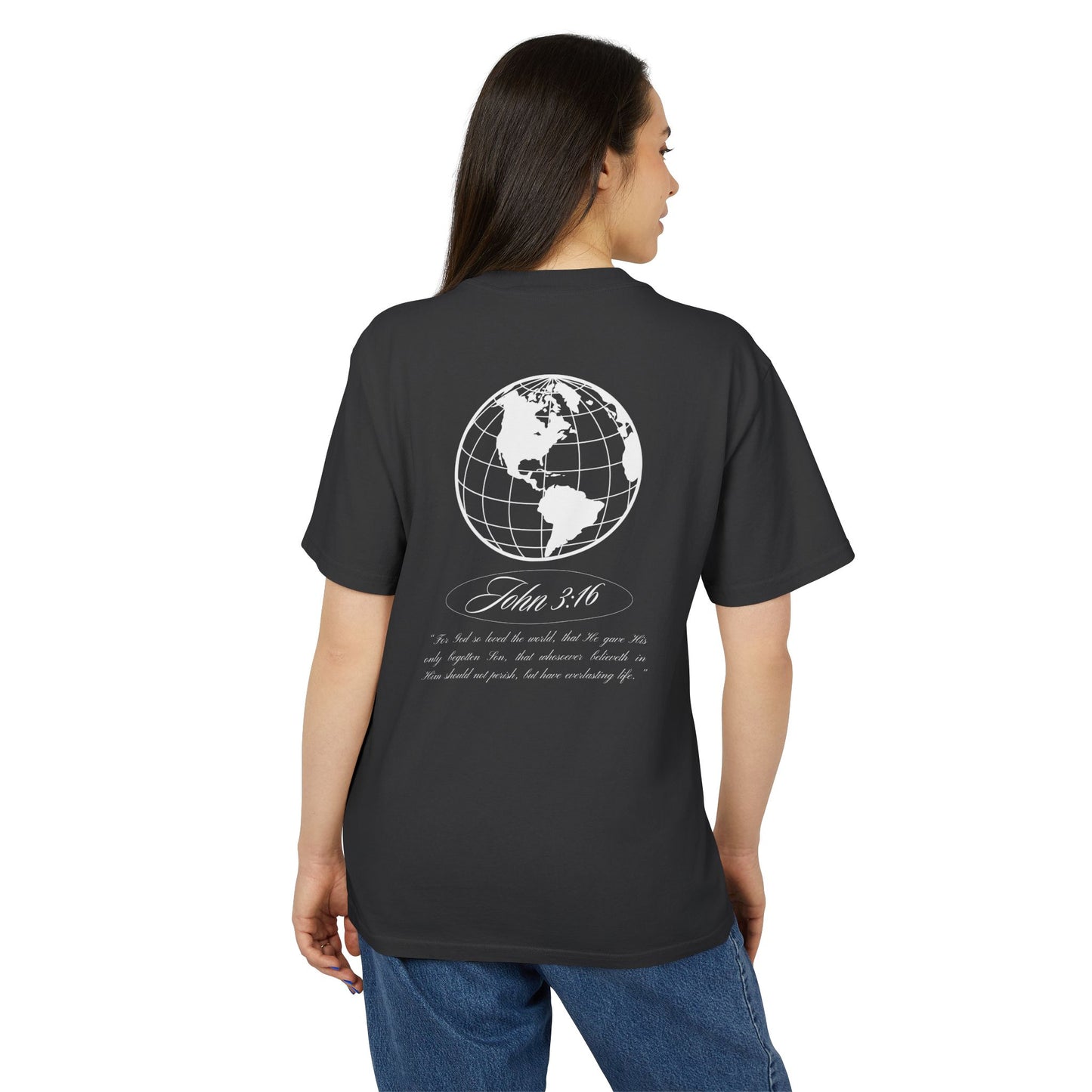 Heavy Faded Graphic Tee - JOHN 3:16