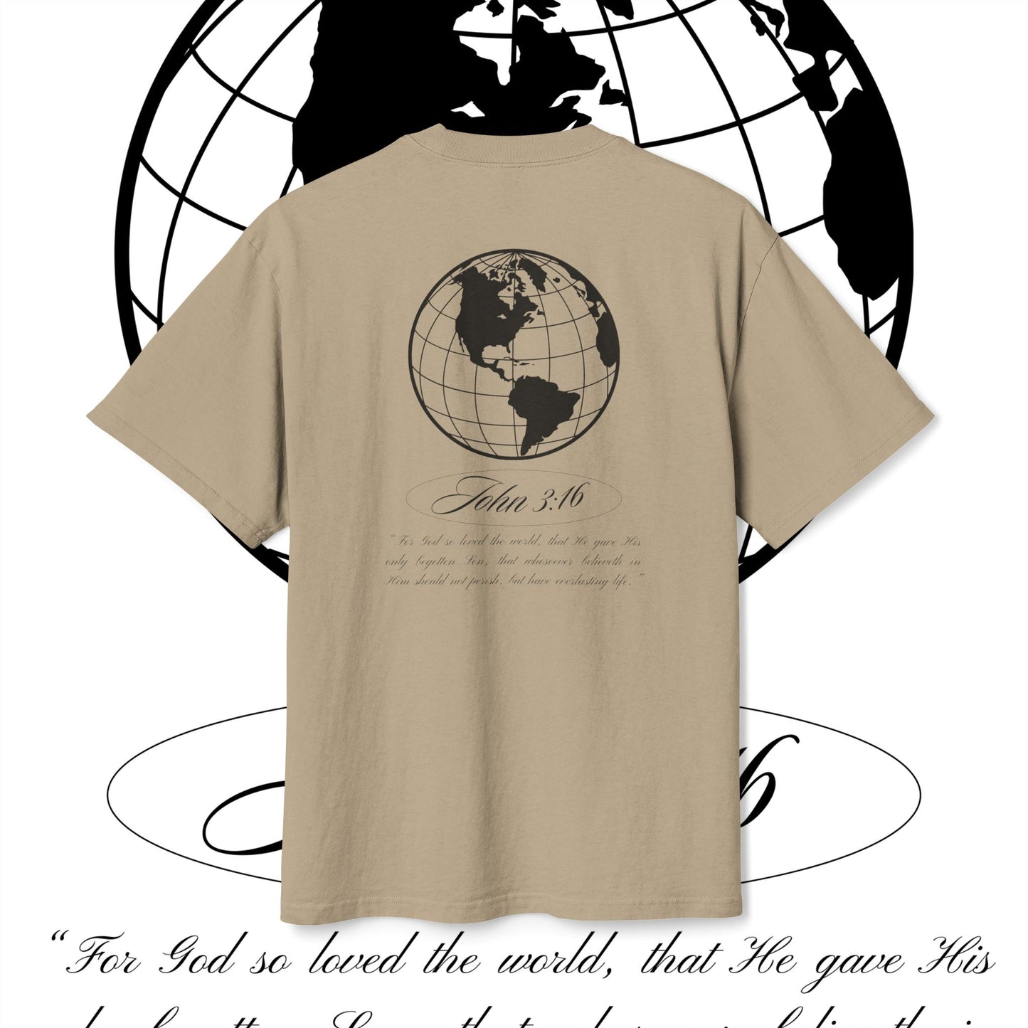 Heavy Faded Graphic Tee - JOHN 3:16
