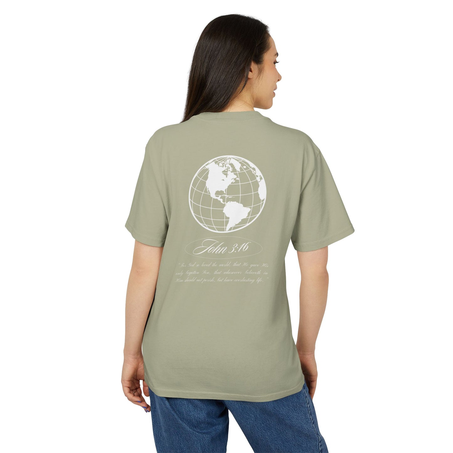 Heavy Faded Graphic Tee - JOHN 3:16